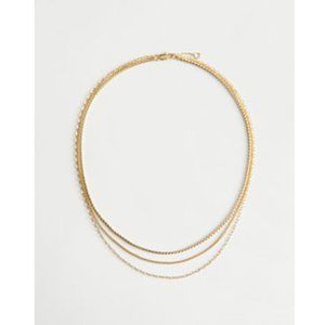 & Other Stories Trio Chain Layered Necklace